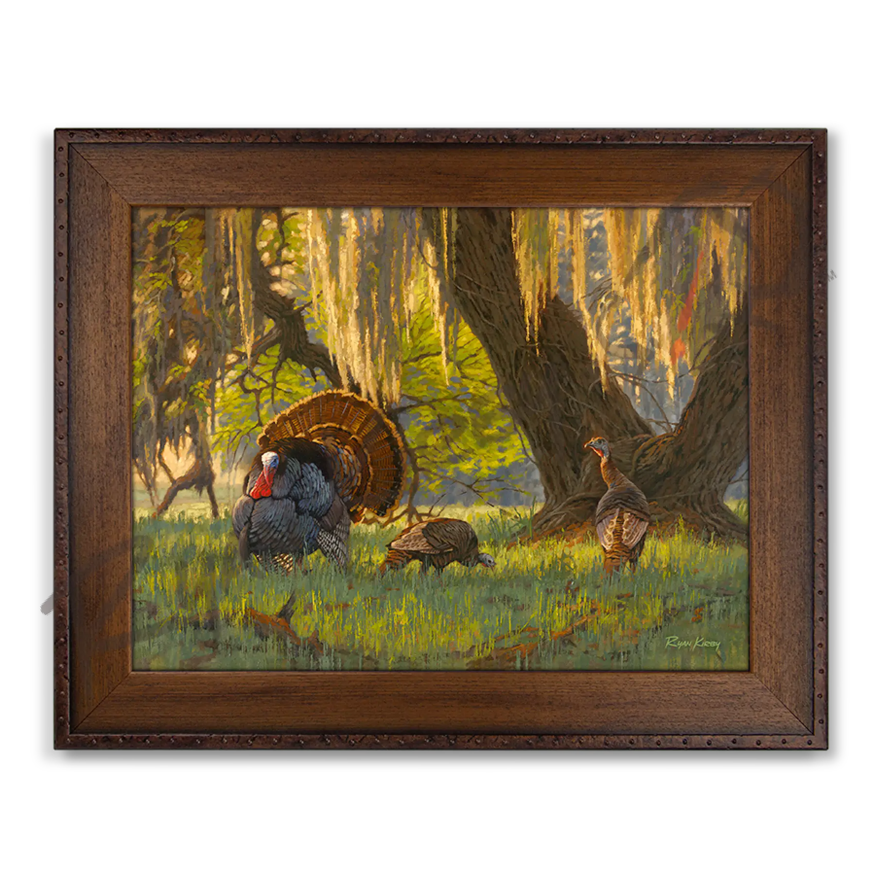 ’Boss Of The Moss’ Wild Turkey Canvas Art Print Copper Barrel