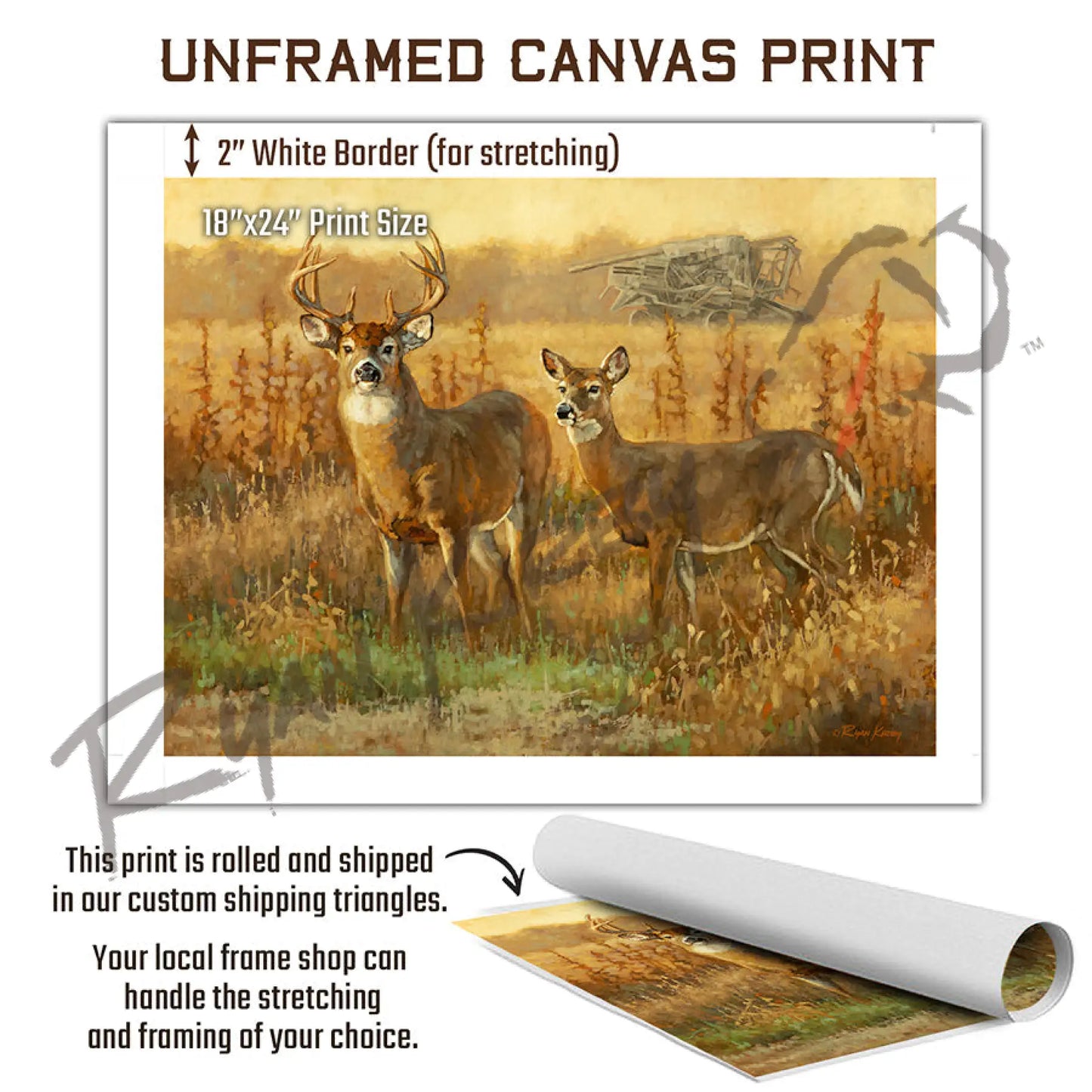 ’End of an Era’ White-tailed Deer Canvas Art Print Canvas Print