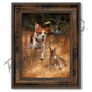 ’Fair Chase’ Beagle Hunting Rabbit Canvas Art Print Classic Bronze