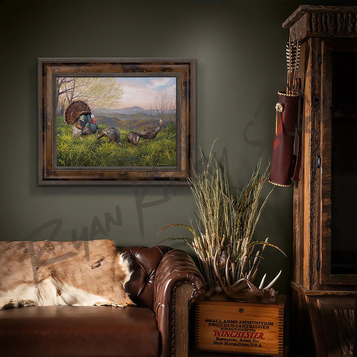 ’Grandfather Gobbler’ Wild Turkey Canvas Art Print