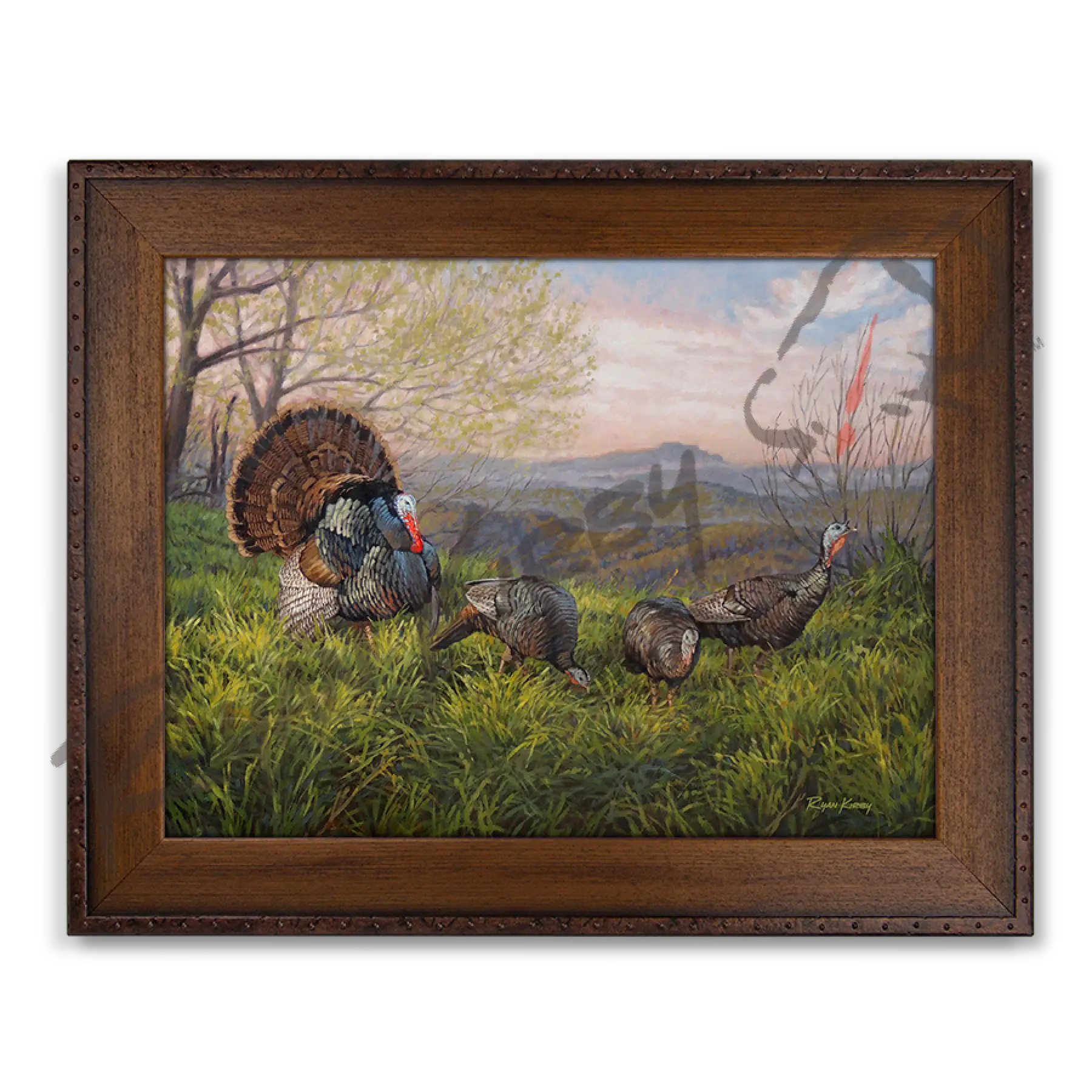 ’Grandfather Gobbler’ Wild Turkey Canvas Art Print Copper Barrel