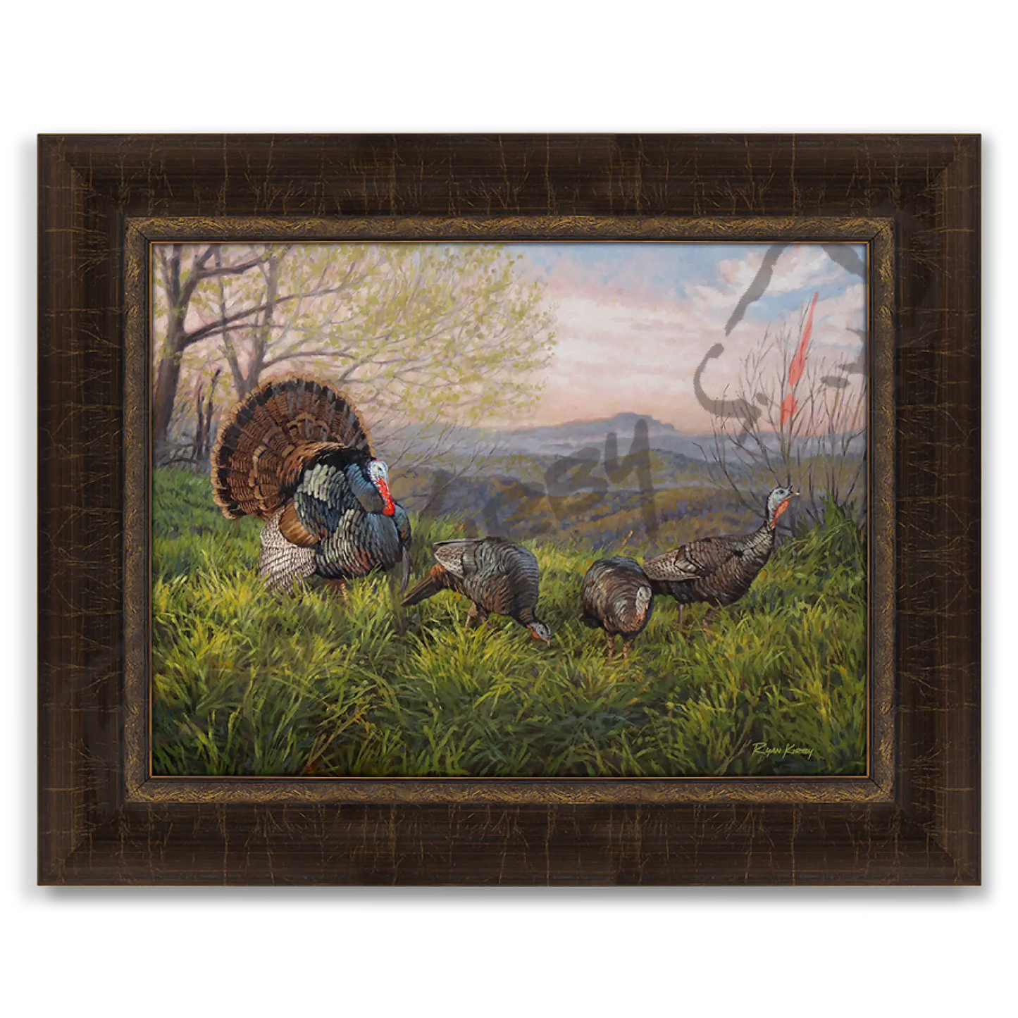 ’Grandfather Gobbler’ Wild Turkey Canvas Art Print Riverside