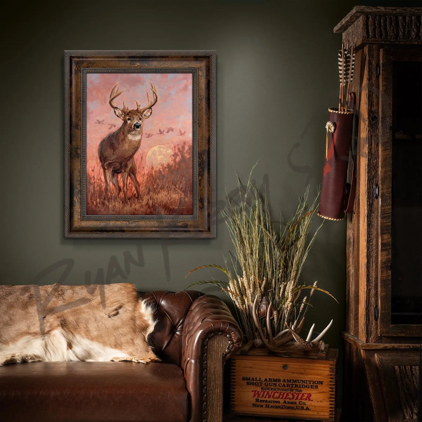 ’Harvest Time’ White-Tailed Deer Canvas Art Print