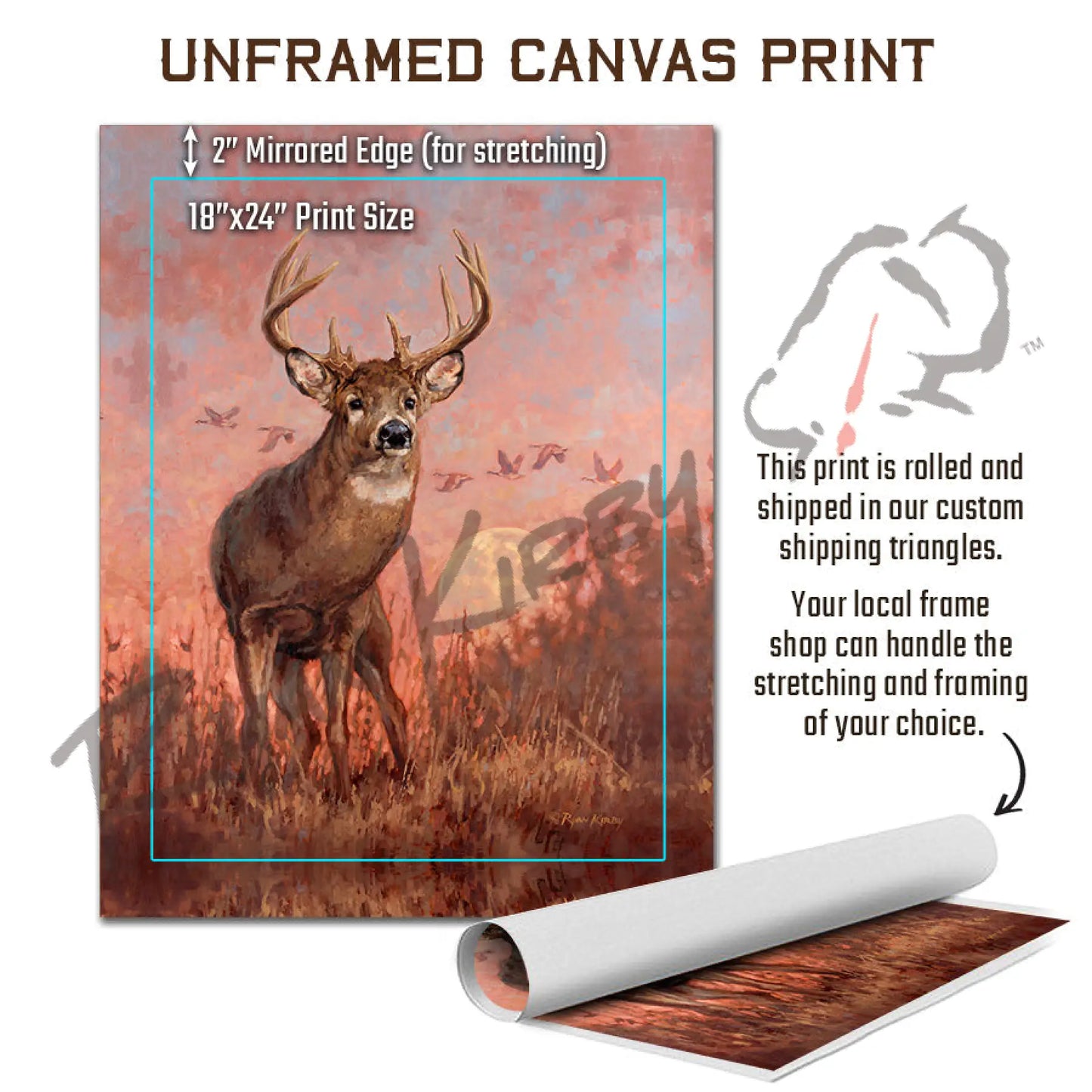’Harvest Time’ White-Tailed Deer Canvas Art Print