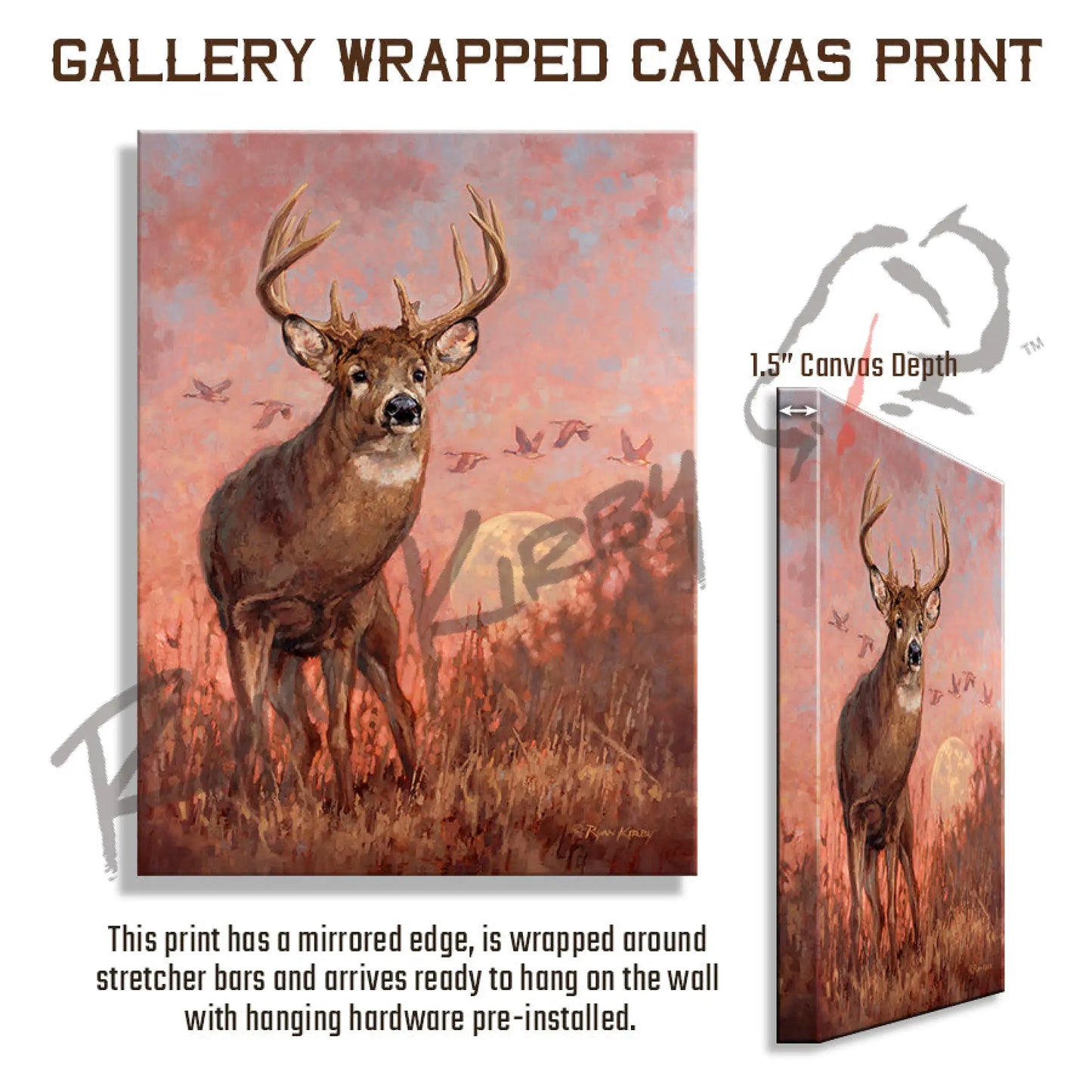 ’Harvest Time’ White-Tailed Deer Canvas Art Print Gallery Wrapped