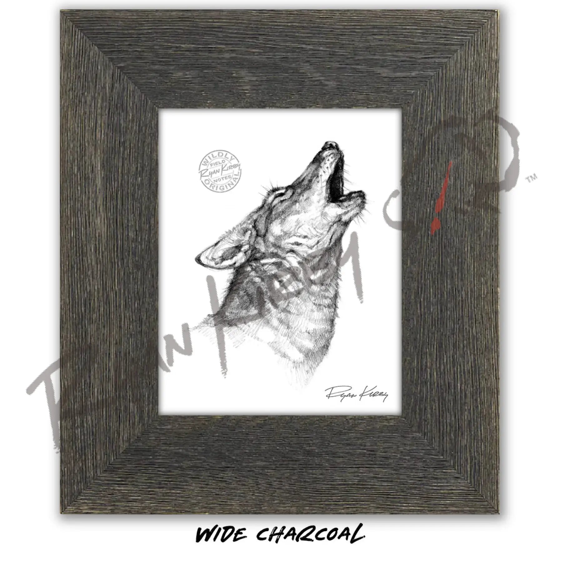 Howling Coyote Sketch Print Sketch Paper Print