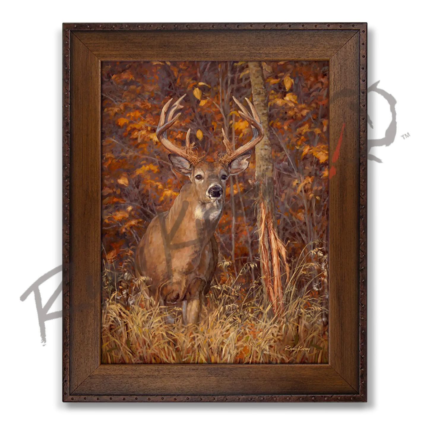 ’Posting Up’ White-Tailed Deer Canvas Art Print Copper Barrel