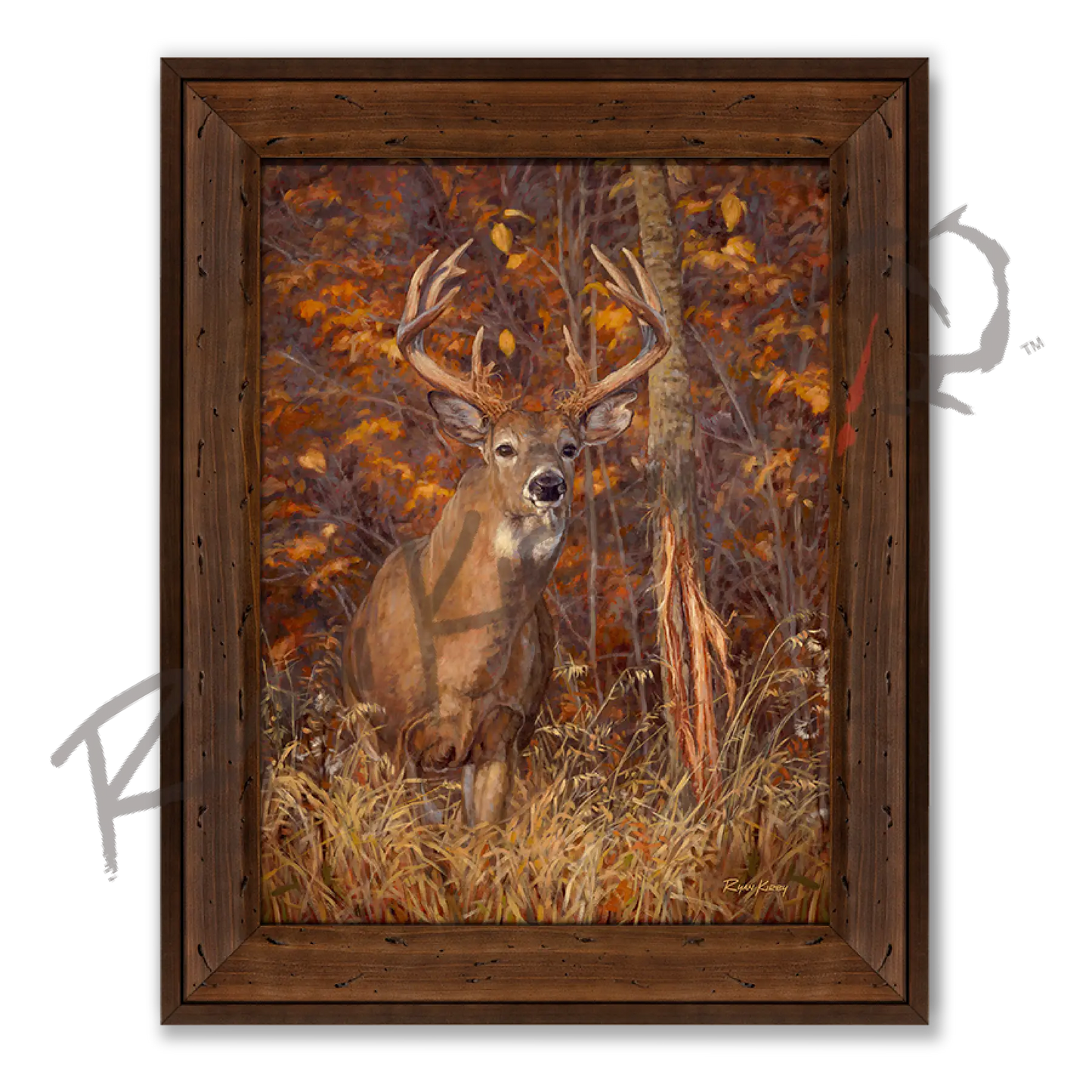 ’Posting Up’ White-Tailed Deer Canvas Art Print Reclaimed Chestnut