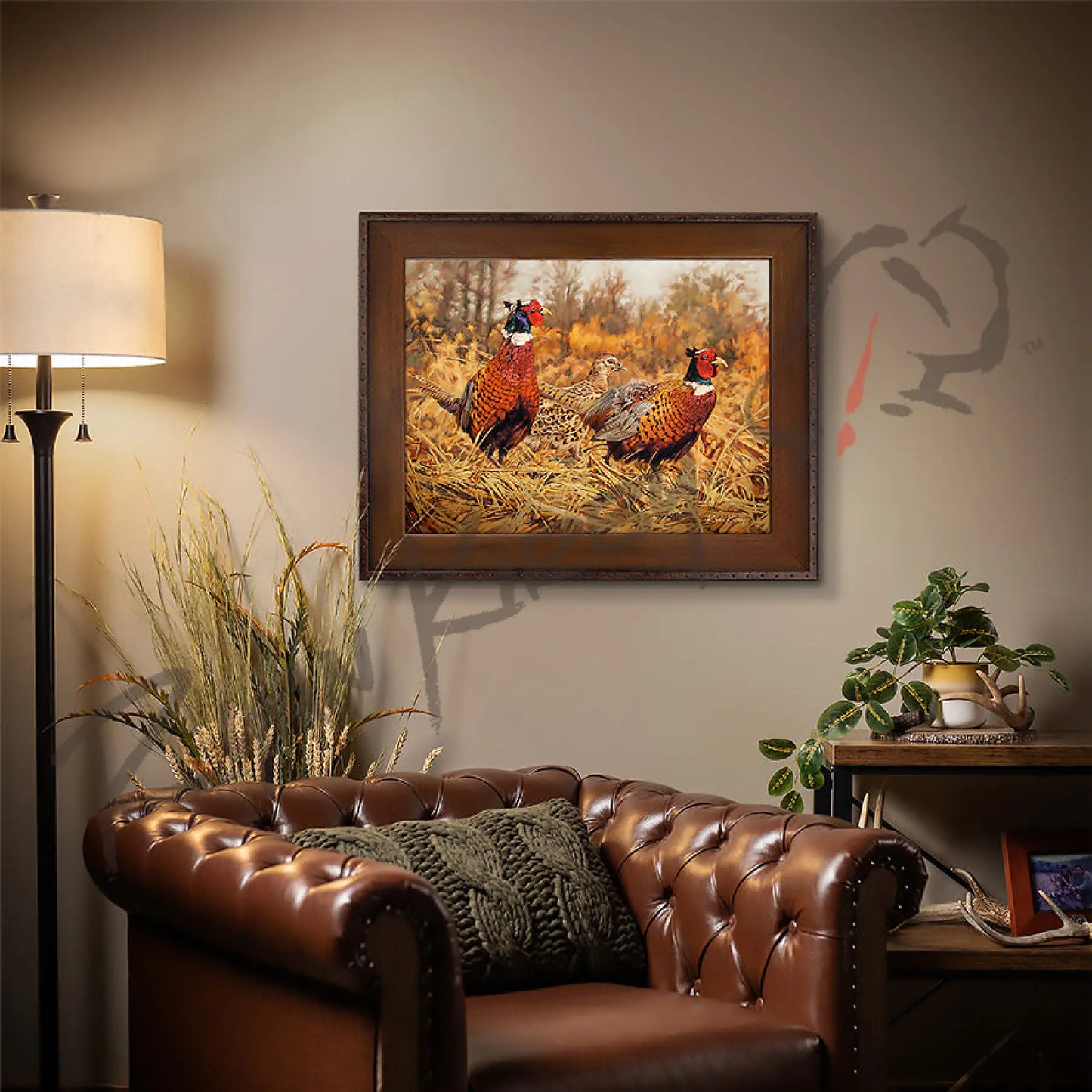 ’Ring-Neck Refuge’ Ring-Necked Pheasant Canvas Art Print