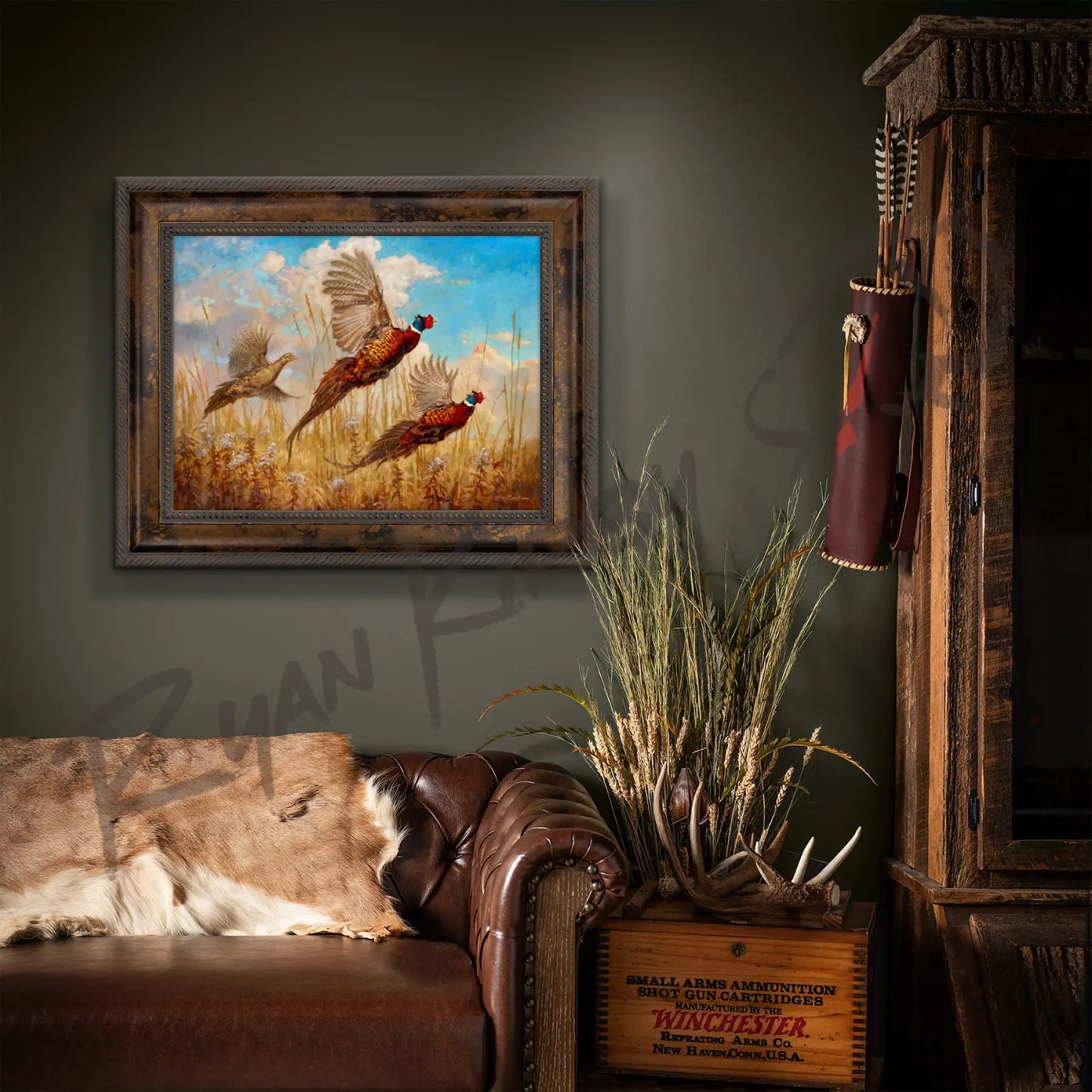 ’The Departure’ Pheasant Canvas Art Print Canvas Print