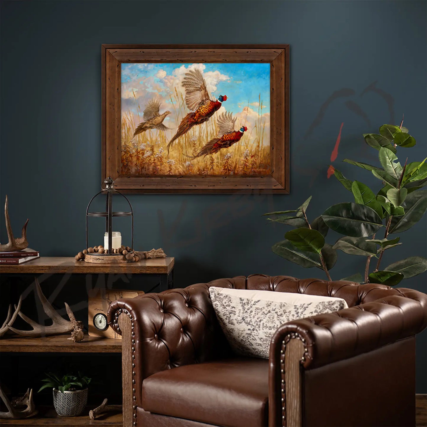 ’The Departure’ Pheasant Canvas Art Print Canvas Print