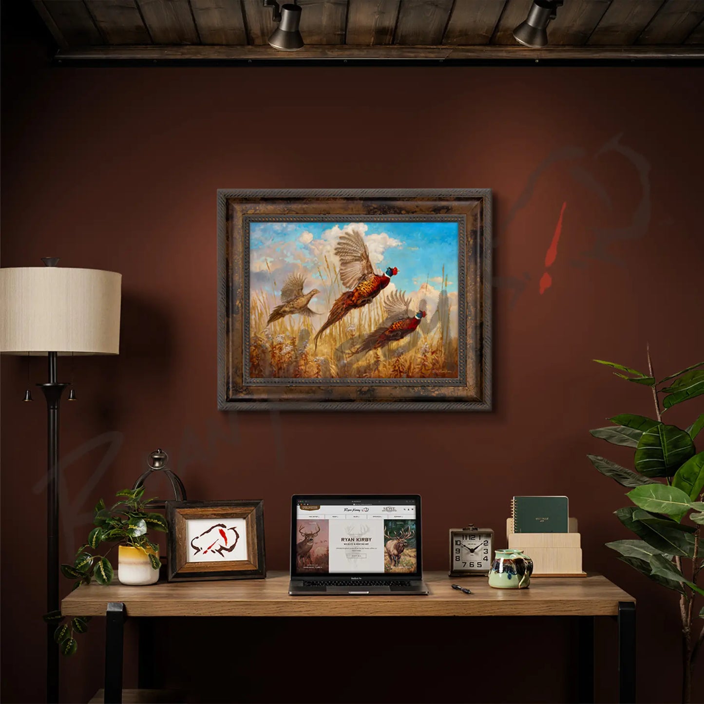 ’The Departure’ Pheasant Canvas Art Print Canvas Print