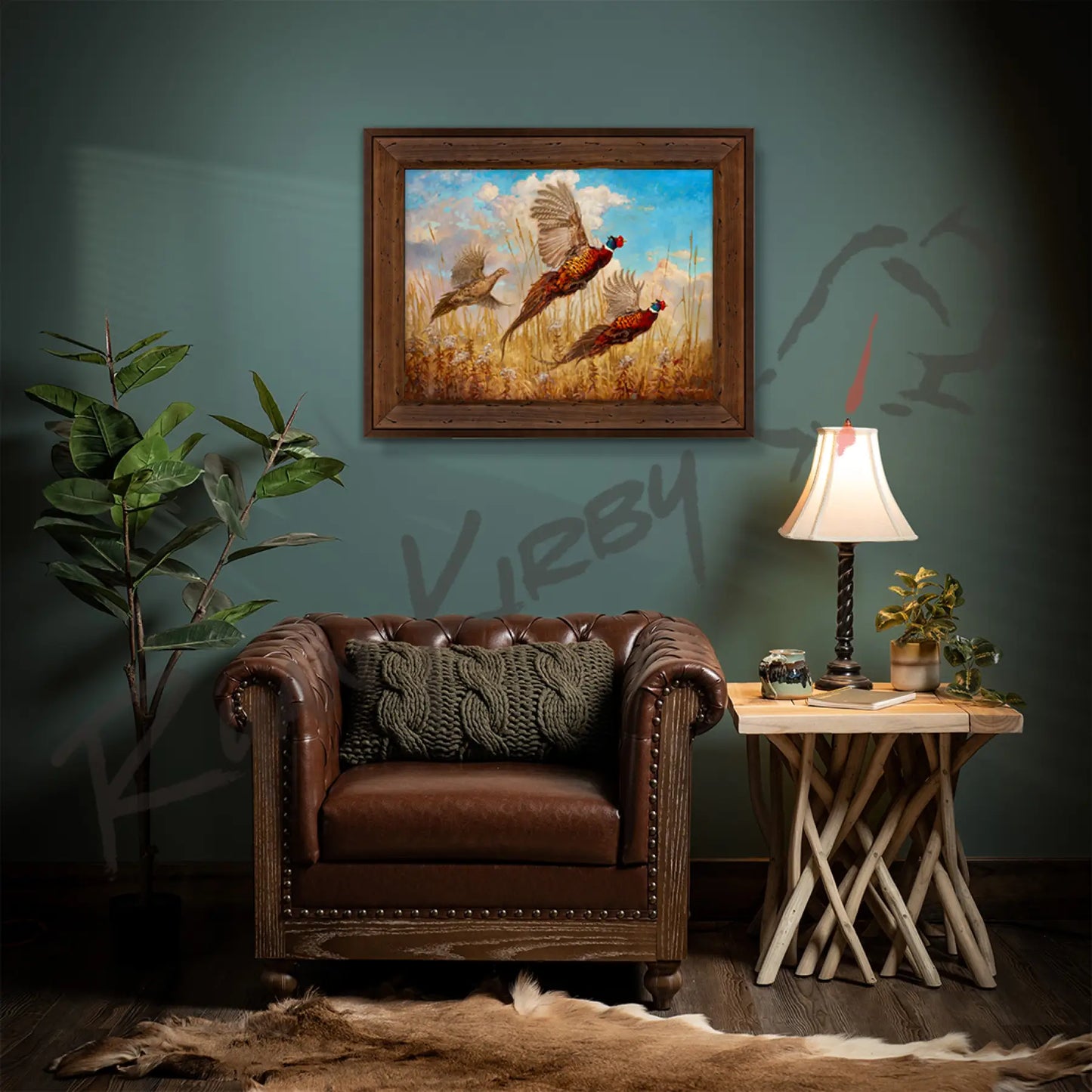 ’The Departure’ Pheasant Canvas Art Print Canvas Print
