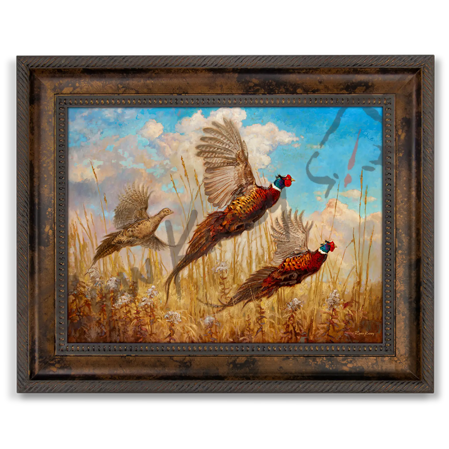 ’The Departure’ Pheasant Canvas Art Print Classic Bronze Canvas Print
