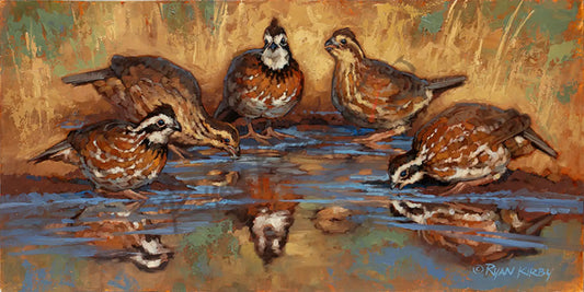 ’The Watering Hole’ Original Oil Painting