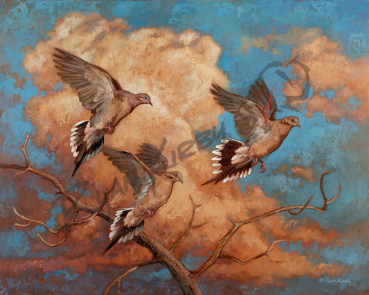 ’Three On A Tree’ Original Oil Painting