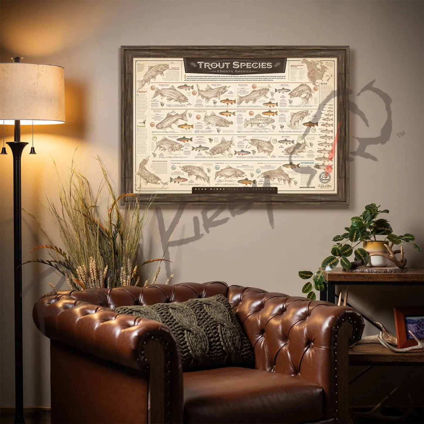 ’Trout Species of North America’ Paper Art Print Paper Print