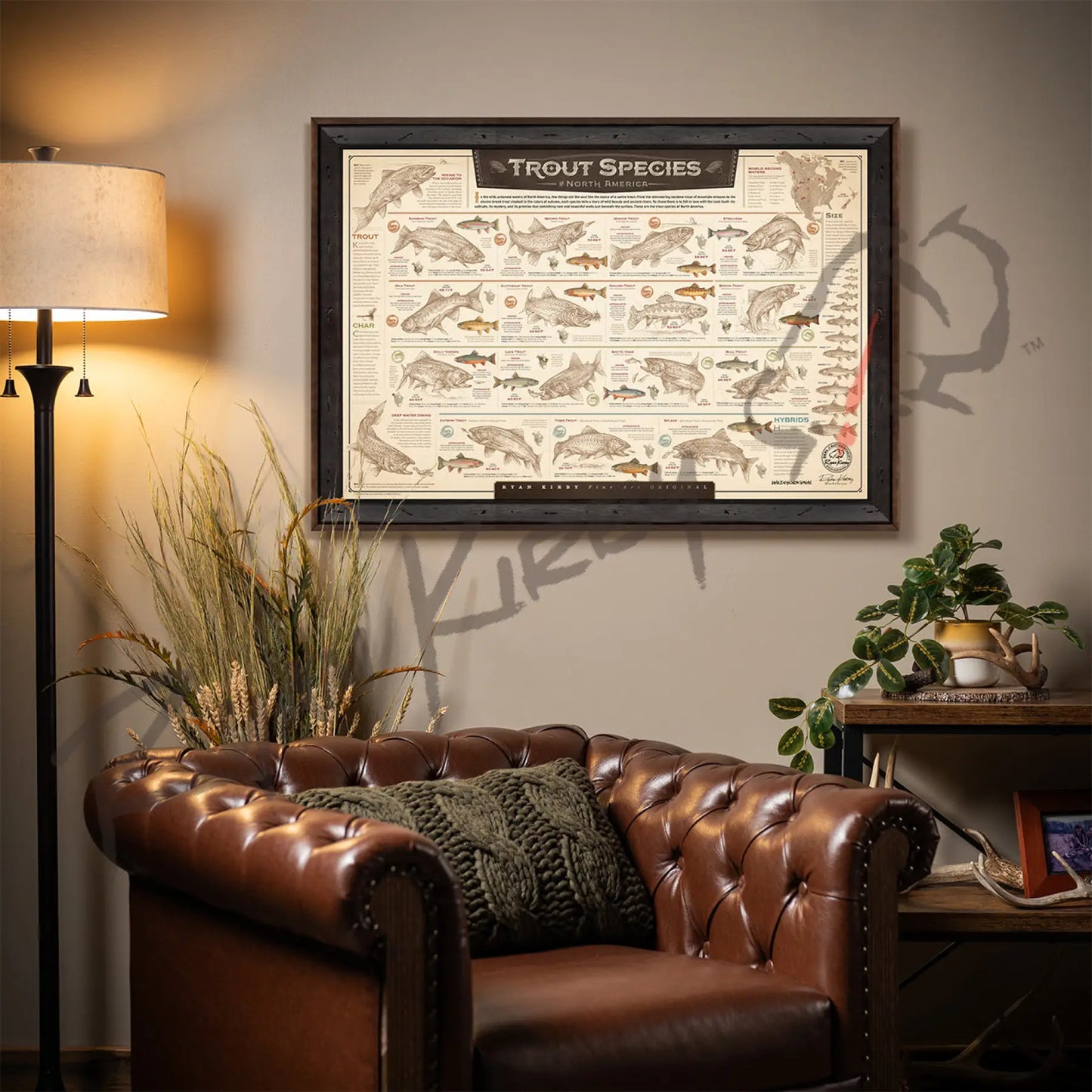 ’Trout Species of North America’ Paper Art Print Paper Print