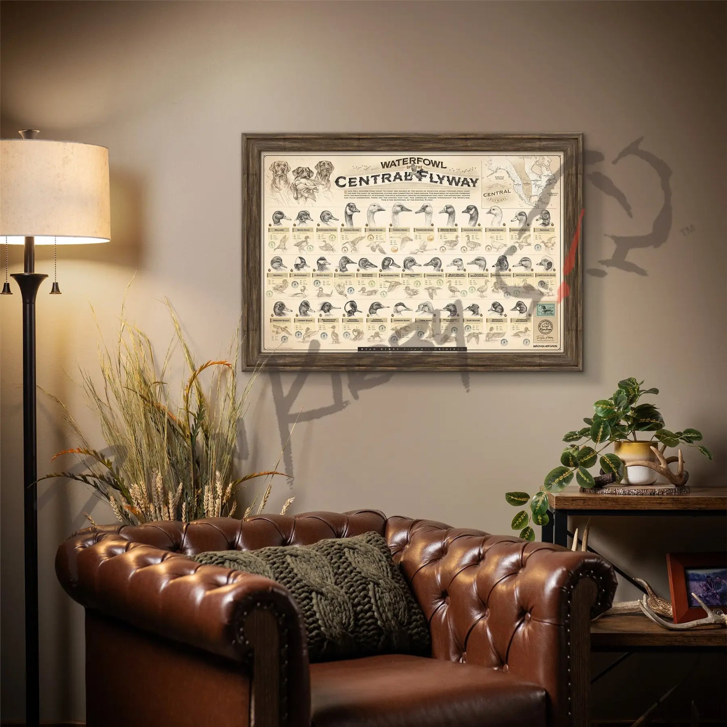 ’Waterfowl Of The Central Flyway’ Paper Art Print