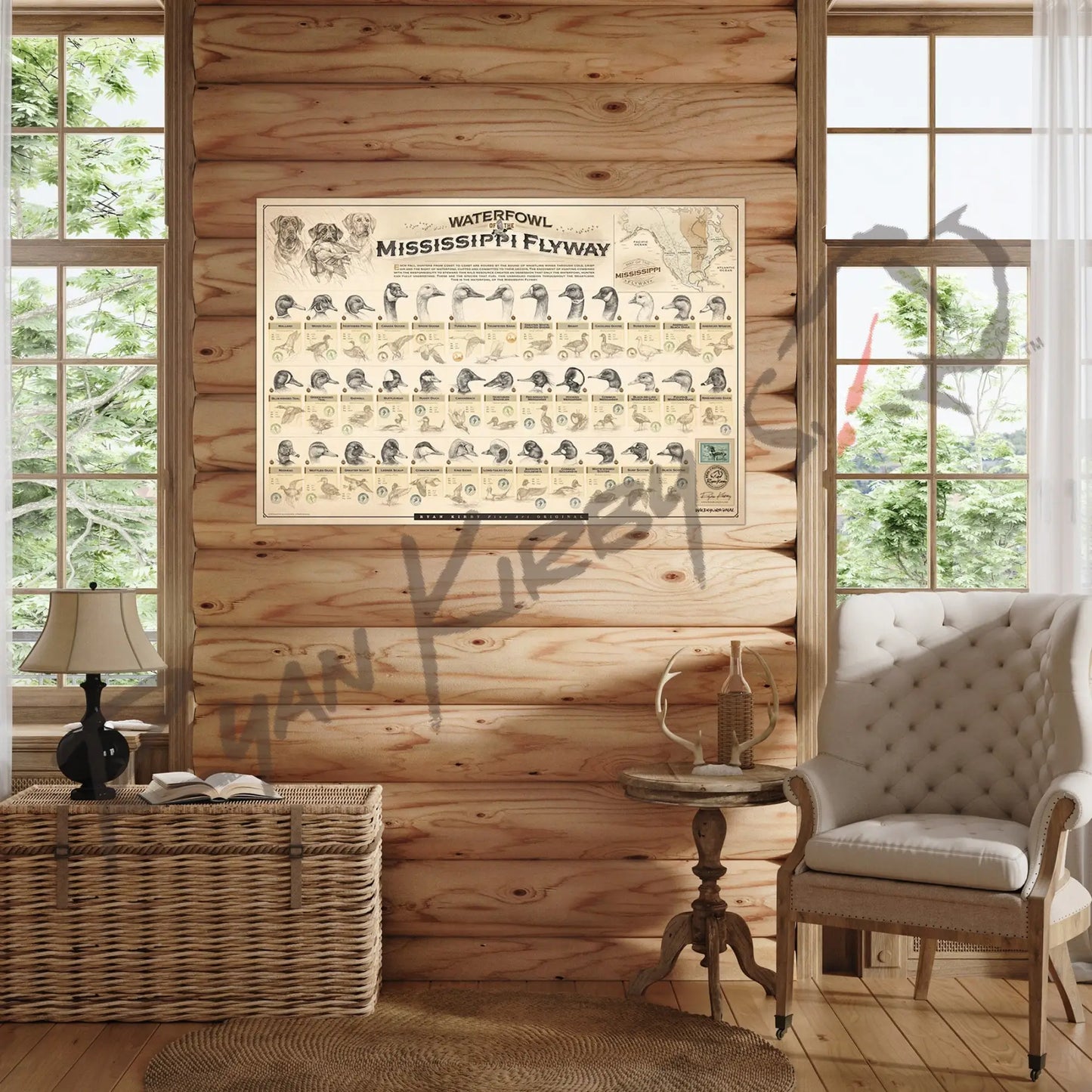 ’Waterfowl Of The Mississippi Flyway’ Unframed Paper Print