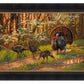 ’Dogwood Turkeys’ Original Oil Painting of Wild Turkeys - Original Oil Painting