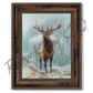 ’Blowing Smoke’ Bull Elk Canvas Art Print Classic Bronze