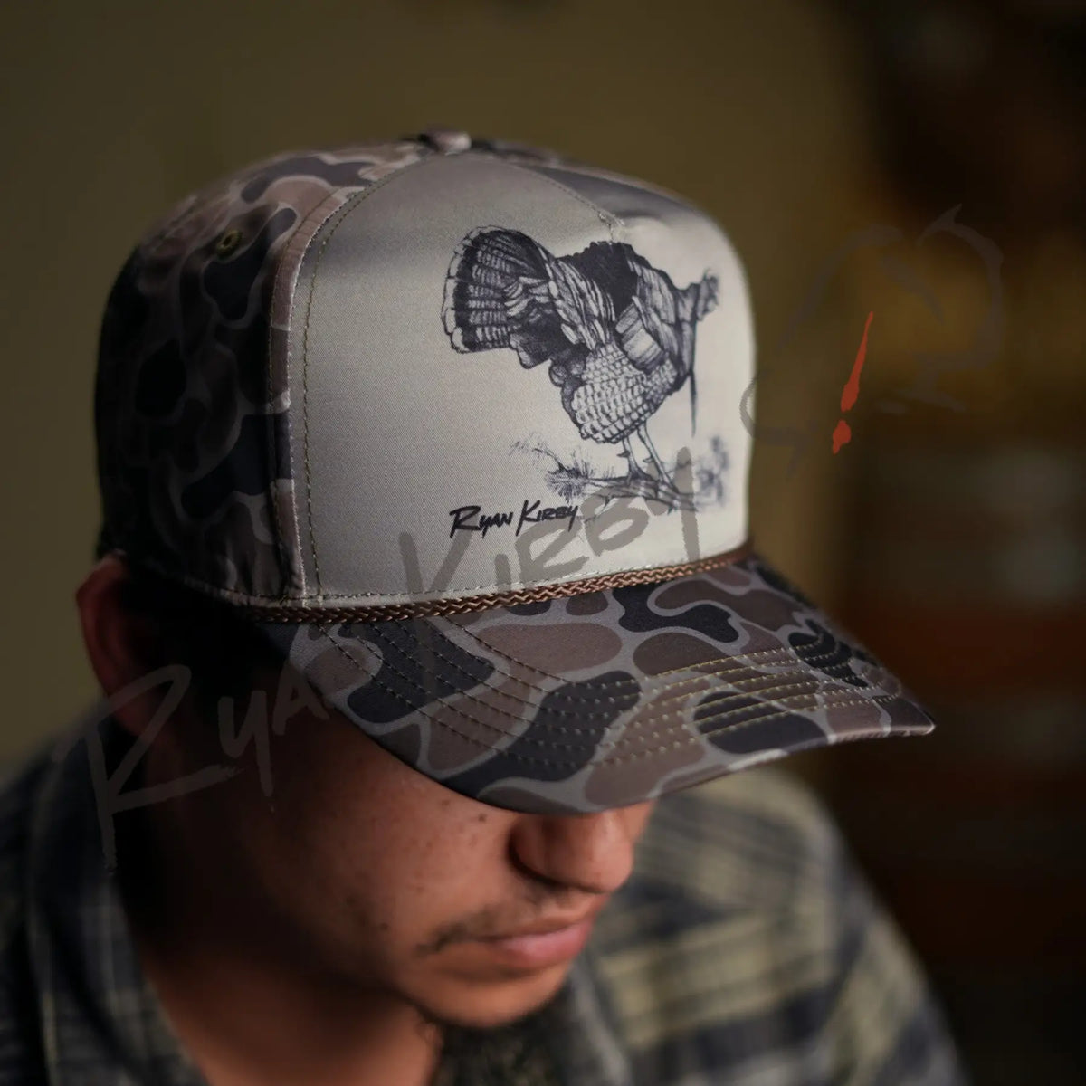 Boss Bird Rope Snapback | Ryan Kirby Wildlife and Hunting Art Boss Bird Rope Snapback | Ryan Kirby Wildlife and Hunting Art