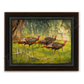 ’Bottomland Bachelors’ Wild Turkey Canvas Art Print - Midnight Oak - Canvas Print