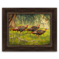 ’Bottomland Bachelors’ Wild Turkey Canvas Art Print With Signed Mossy Oak Stamp Riverside