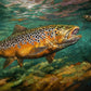 ’Brown Trout Strike’ Original Oil Painting - Original Oil Painting