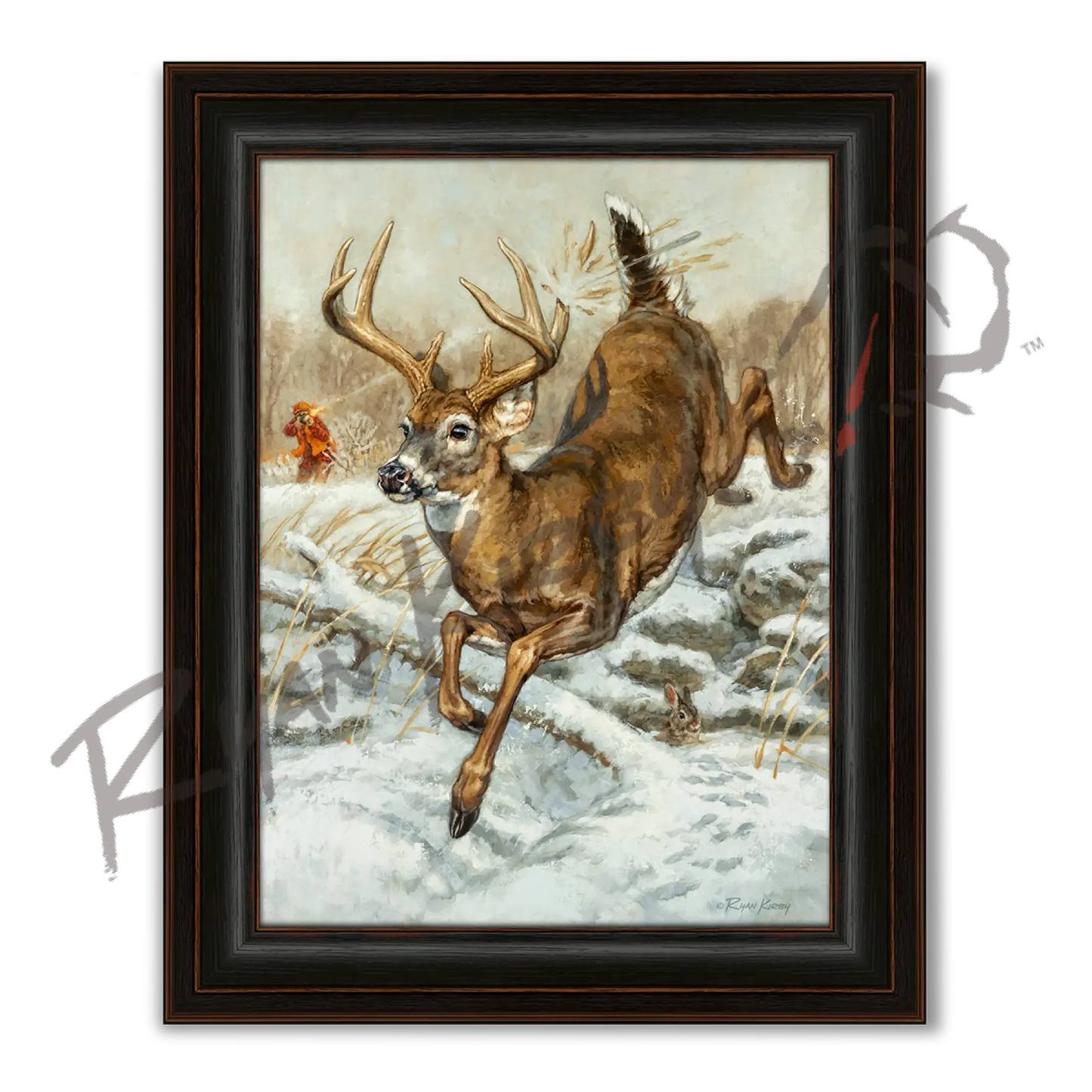 ’Chip Shot’ White-Tailed Buck Canvas Art Print for Field & Stream Journal - Midnight Oak - Canvas Print