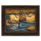 ’Crossing Guard’ Bull Elk Canvas Art Print Riverside