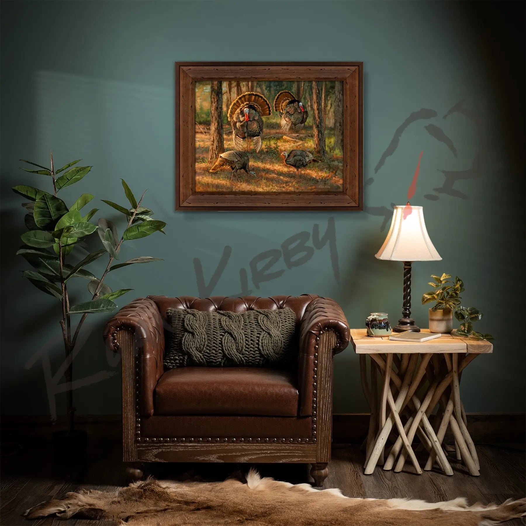 ’Dance Card’ Wild Turkey Canvas Art Print Canvas Print