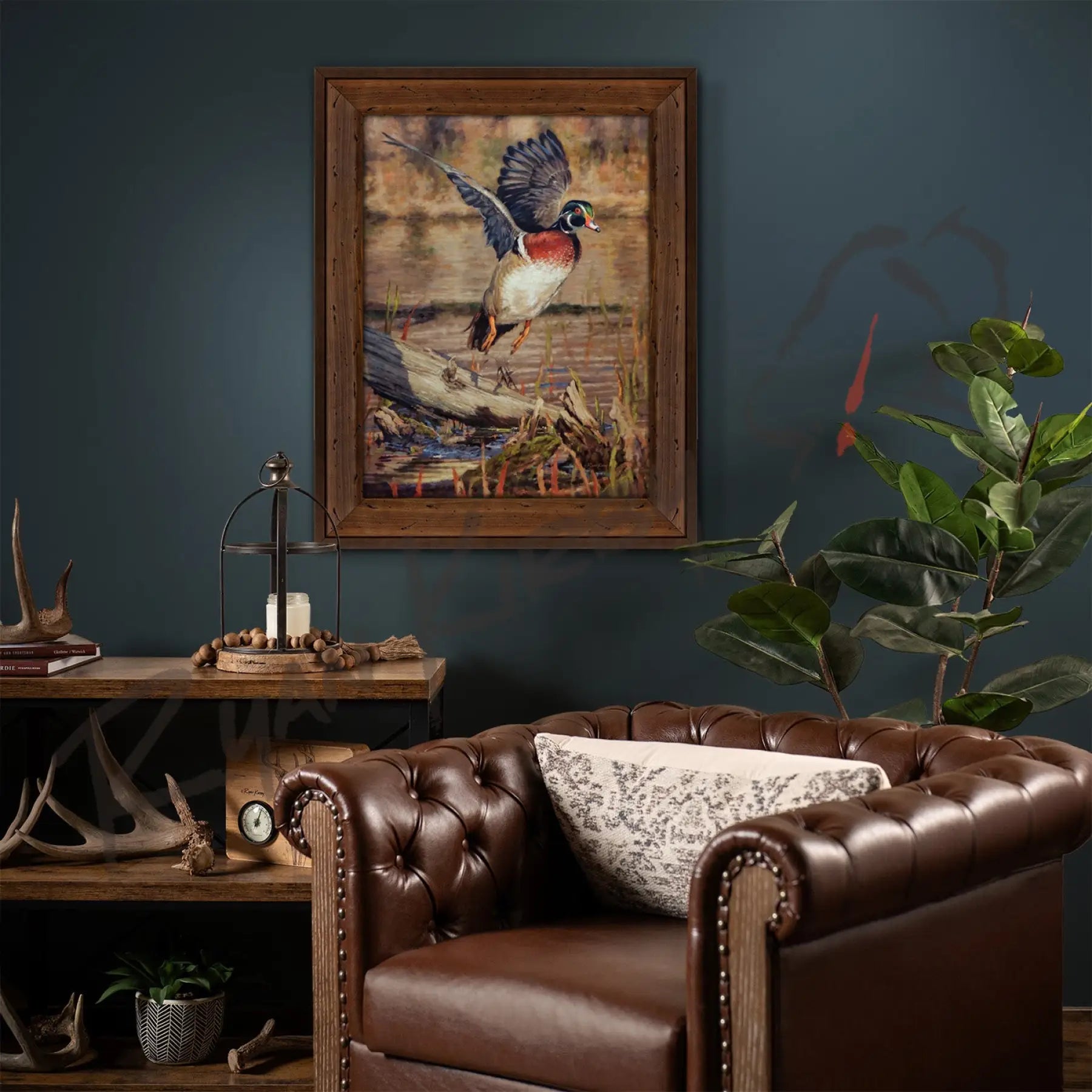 ’Driftwood Drake’ Wood Duck Canvas Print Canvas Print