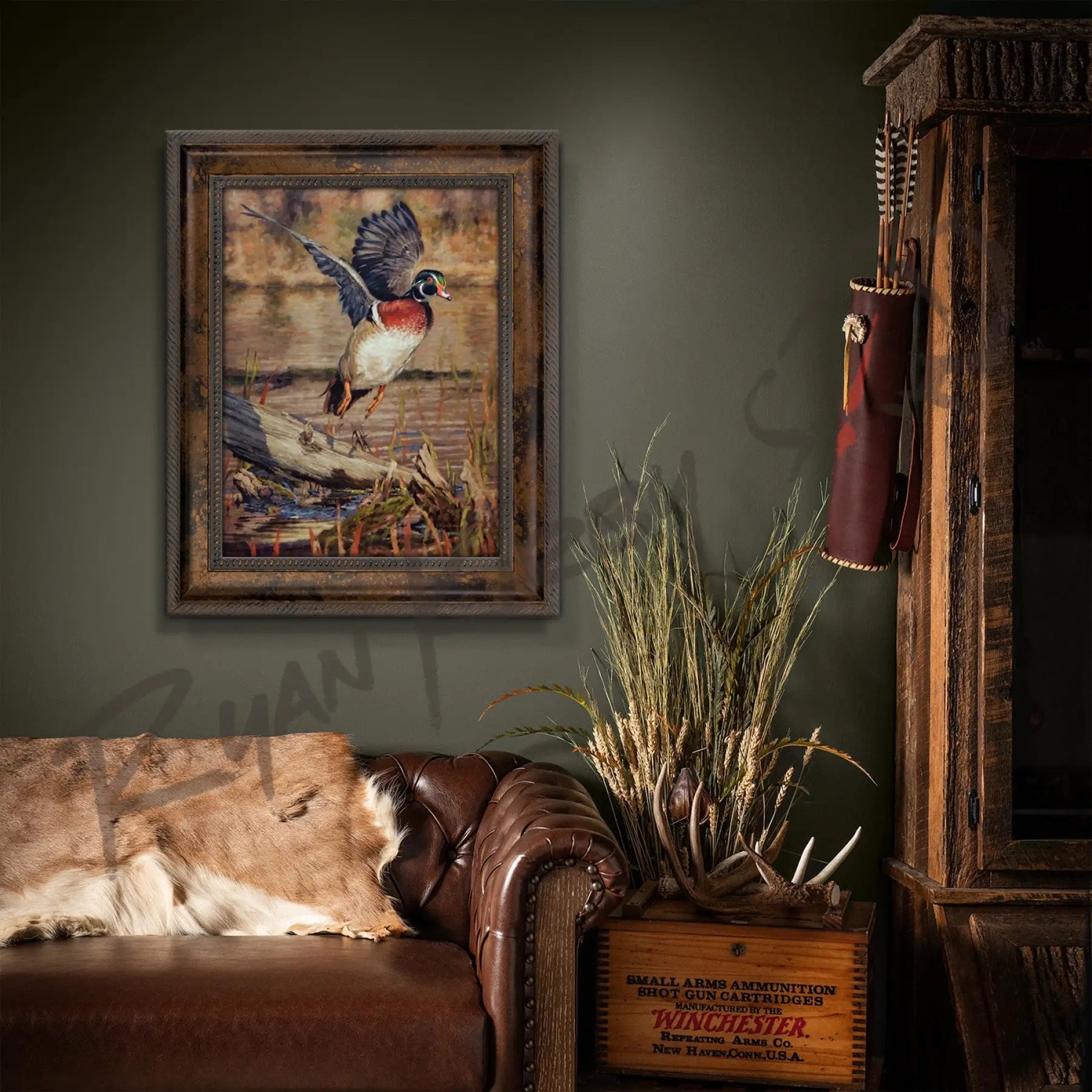 ’Driftwood Drake’ Wood Duck Canvas Print Canvas Print