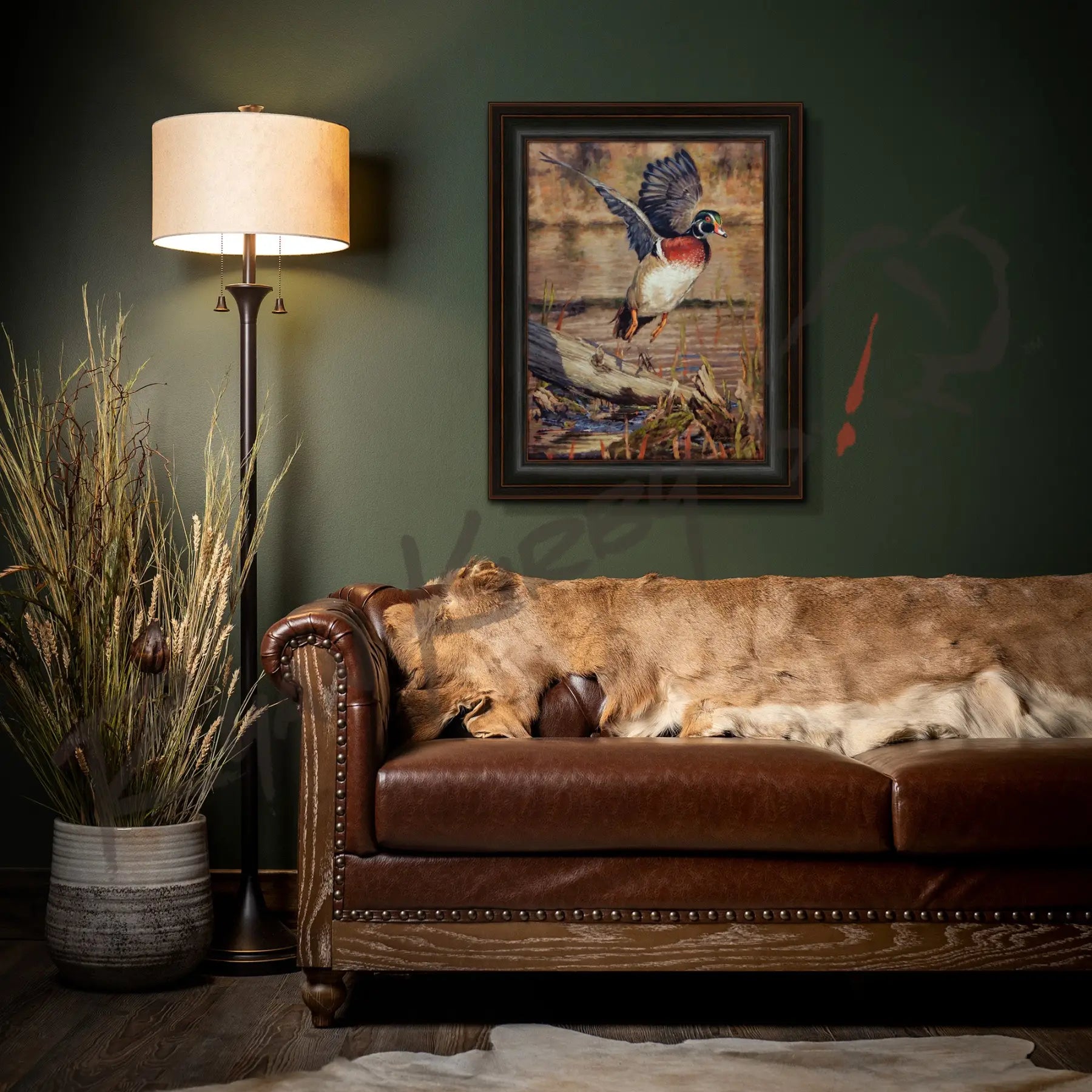 ’Driftwood Drake’ Wood Duck Canvas Print - Canvas Print