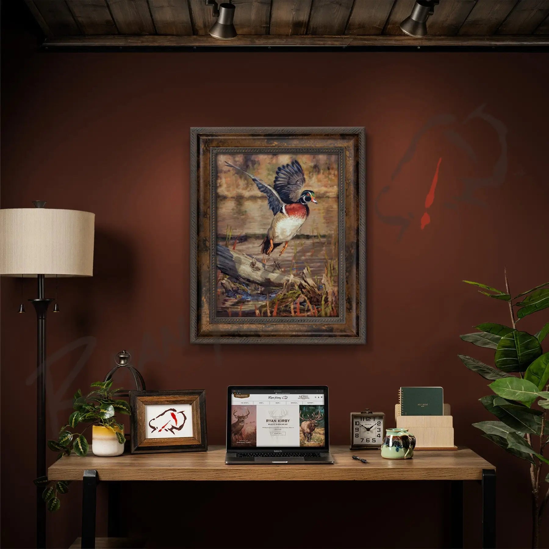 ’Driftwood Drake’ Wood Duck Canvas Print Canvas Print