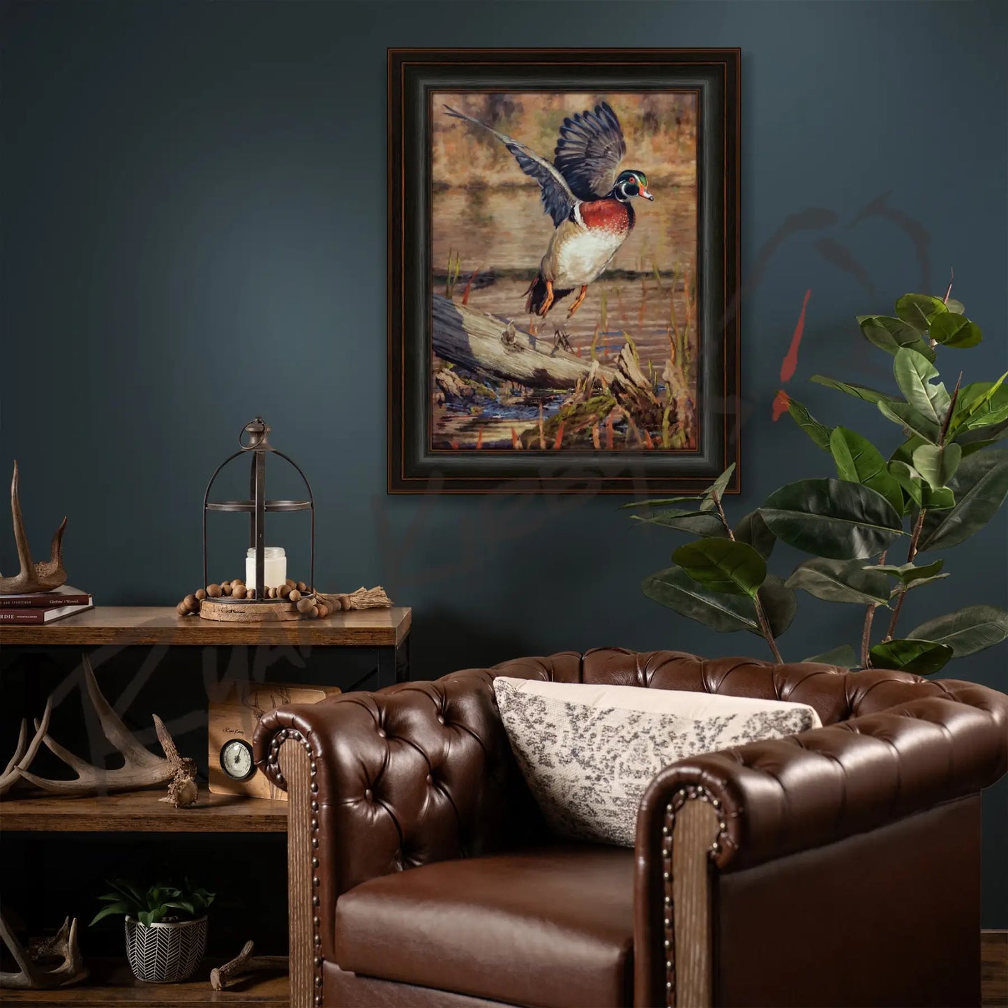 ’Driftwood Drake’ Wood Duck Canvas Print - Canvas Print