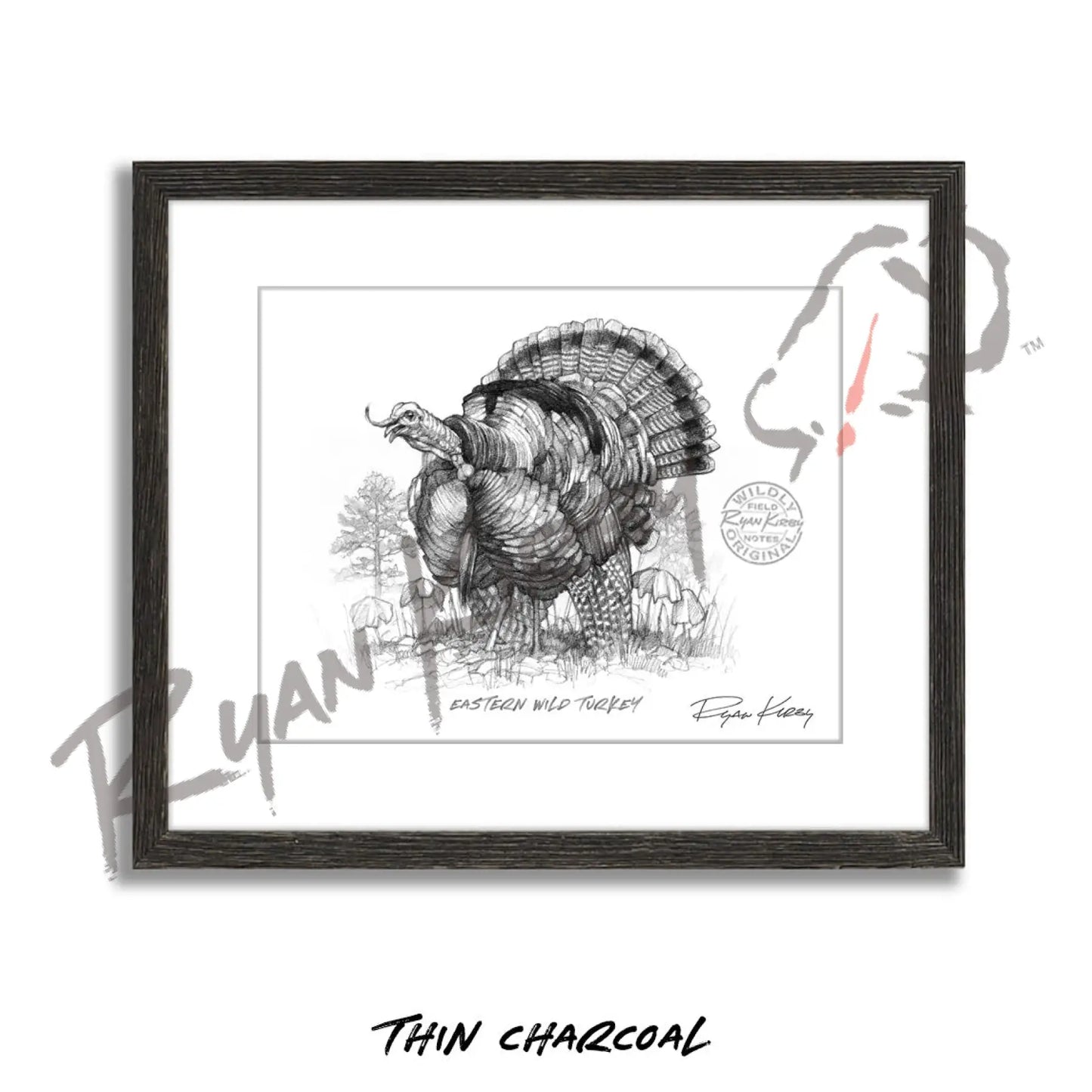 Eastern Wild Turkey Sketch Print Sketch Paper Print