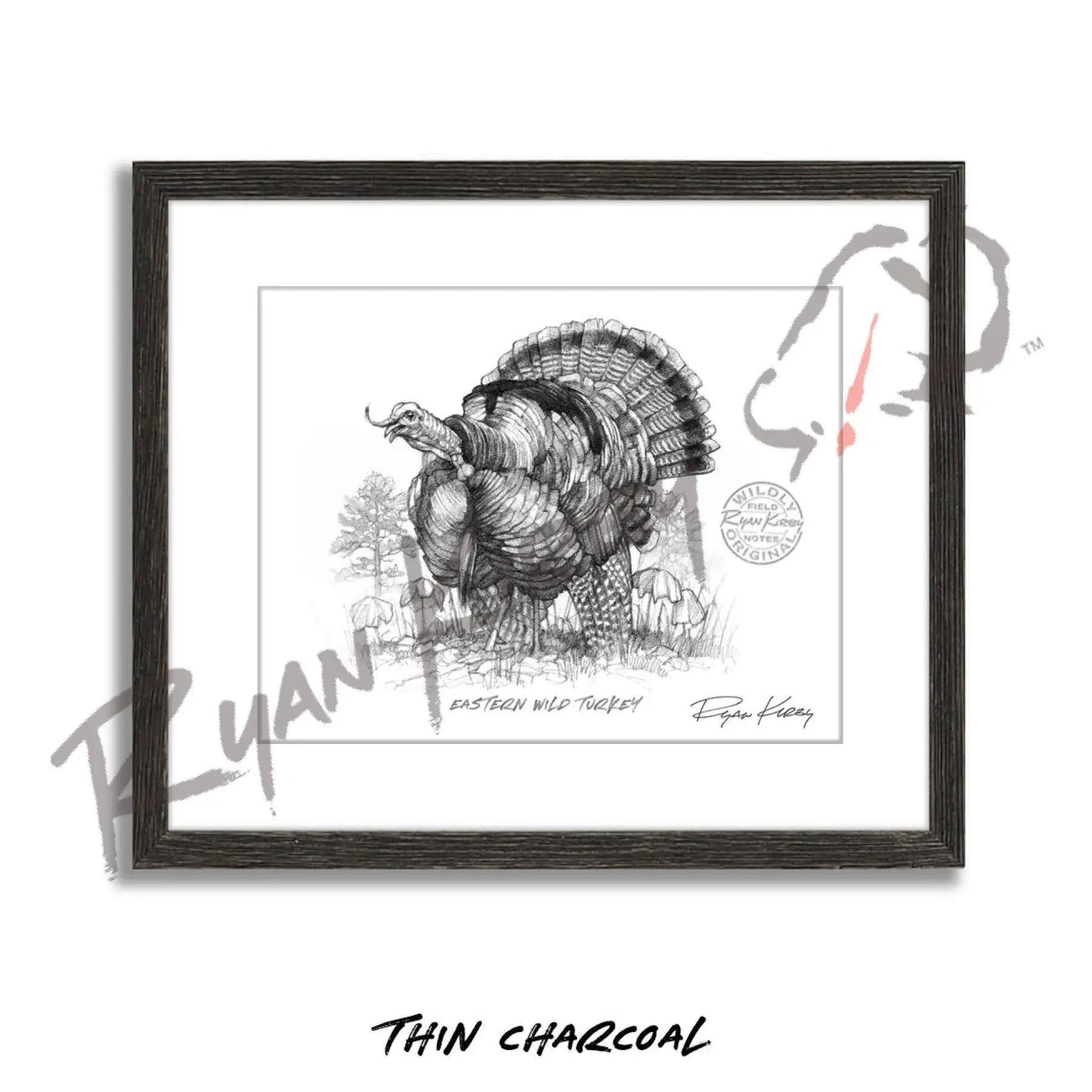 Eastern Wild Turkey Sketch Print Sketch Paper Print