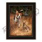 ’Fair Chase’ Beagle Hunting Rabbit Canvas Art Print - Midnight Oak - Canvas Print