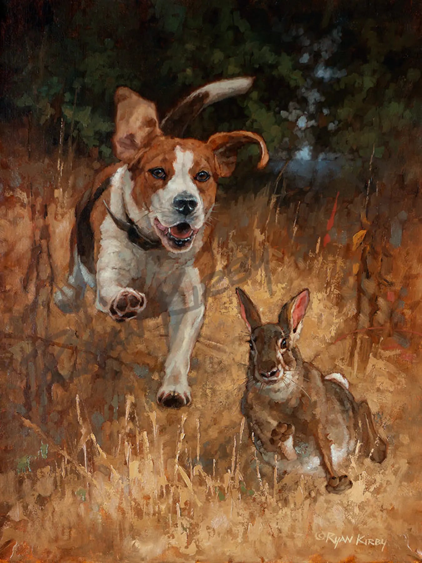 "Fair Chase" Original Oil Painting