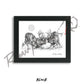 Fighting White-tailed Bucks Sketch Print Sketch Paper Print