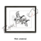 Flying Mallard Drakes Sketch Print Sketch Paper Print