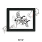Flying Mallard Drakes Sketch Print Sketch Paper Print
