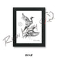 Flying Pintails Sketch Print Sketch Paper Print