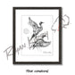 Flying Pintails Sketch Print Sketch Paper Print