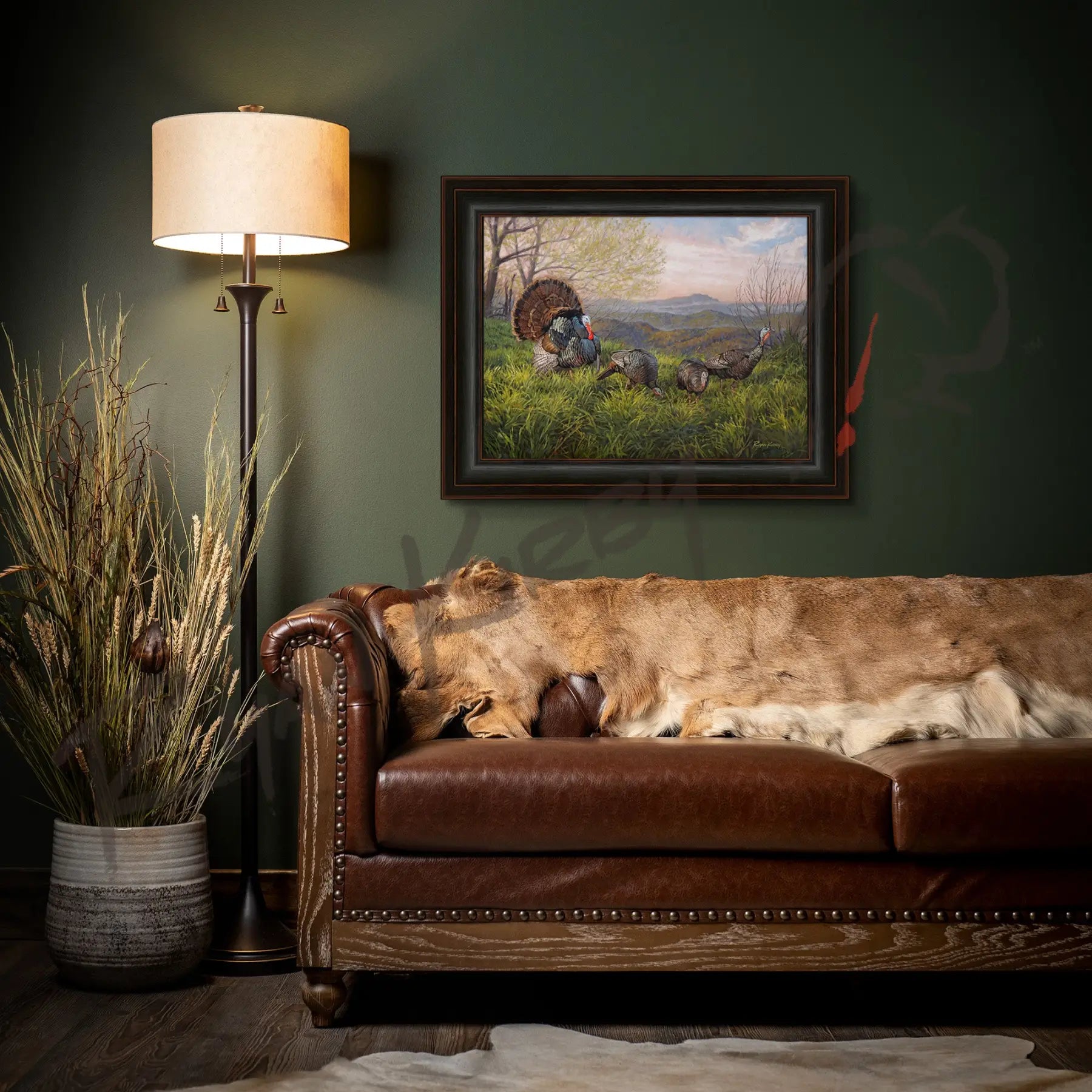 ’Grandfather Gobbler’ Wild Turkey Canvas Art Print - Canvas Print