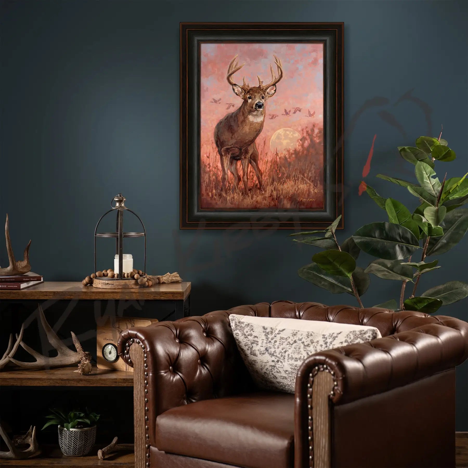 ’Harvest Time’ White-tailed Deer Canvas Art Print - Canvas Print