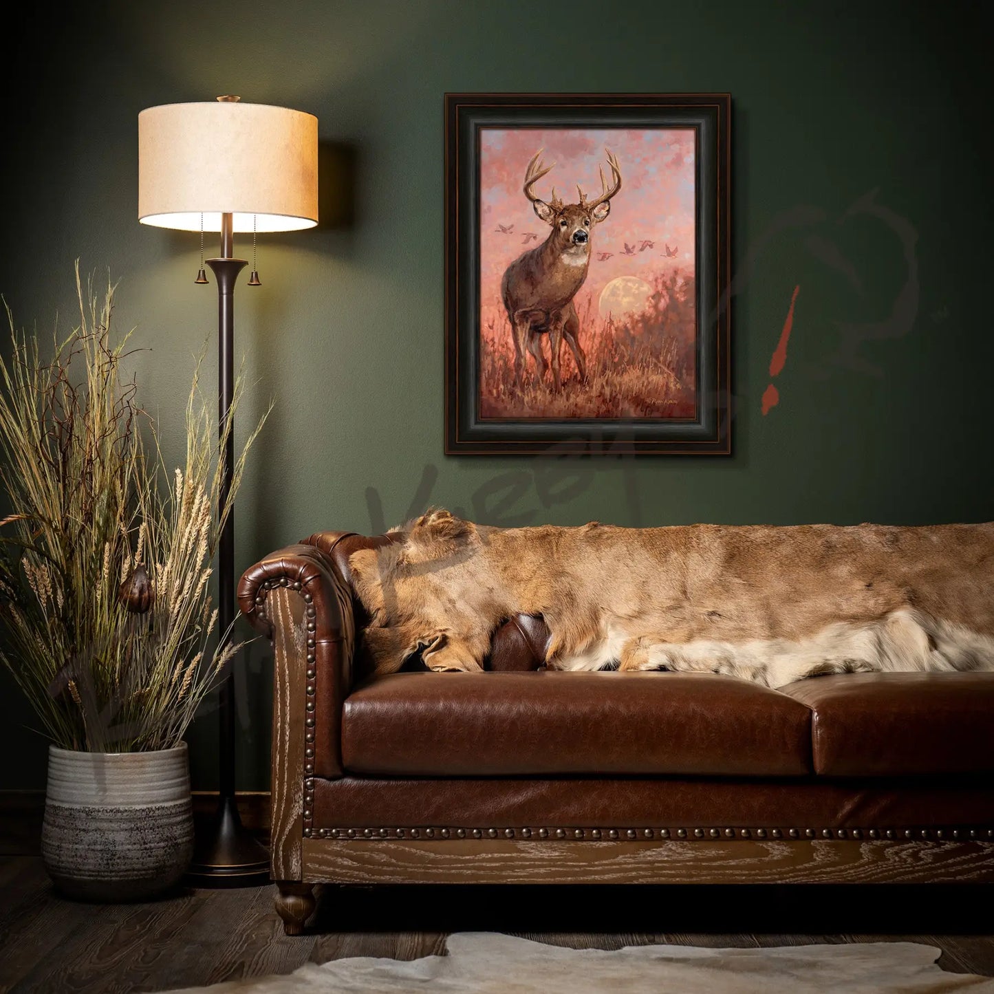 ’Harvest Time’ White-tailed Deer Canvas Art Print - Canvas Print
